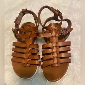 Brown, Toddler girl gladiator sandals size 10.
